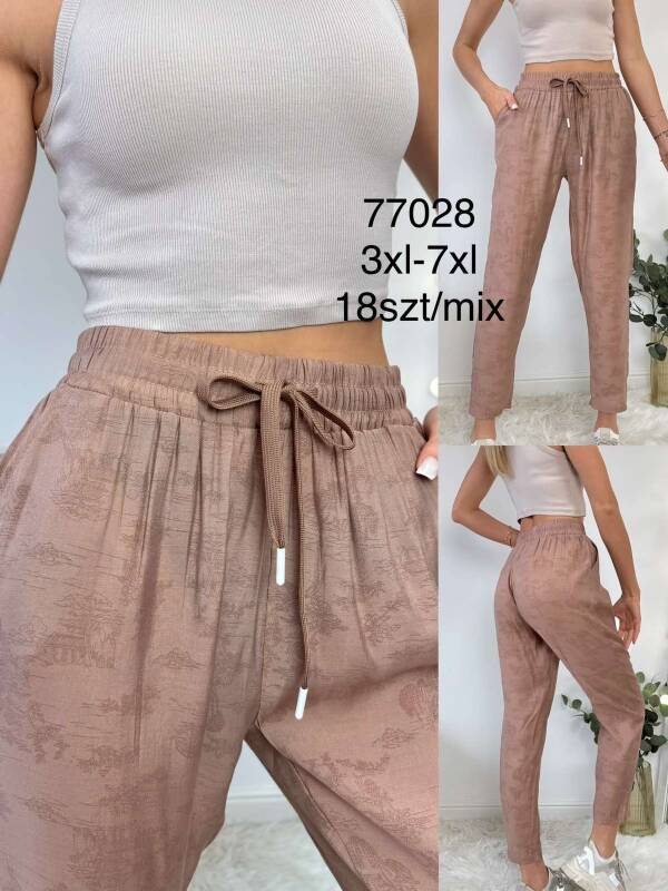 Spodnie damskie  Roz 3XL-7XL, Mix kolor Paczka 18 szt